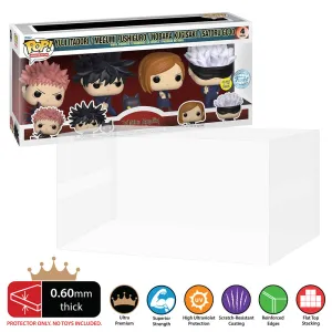 4 PACK STANDARD Pop Protectors for Funko (0.60mm thick, UV & Scratch Resistant) 6.25h x 13.5w x 3.5d