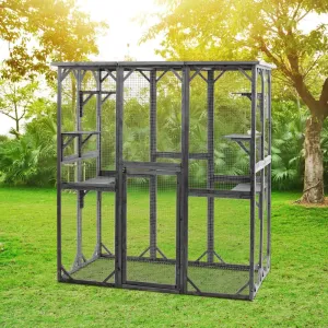 Cat House Catio Enclosure with Wire Mesh PE1001GY