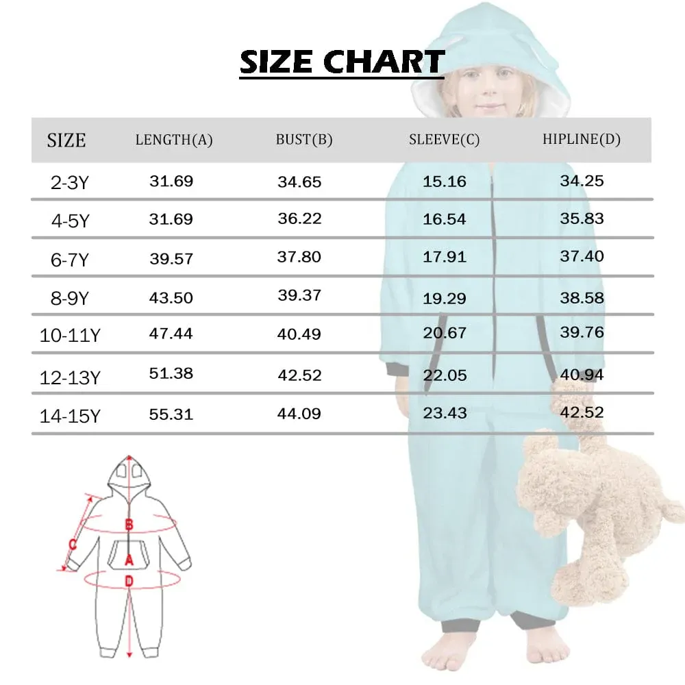 Flannel Fleece Adult/Kid Onesie Pajamas Custom Pet Face Love Heart Jumpsuit Homewear