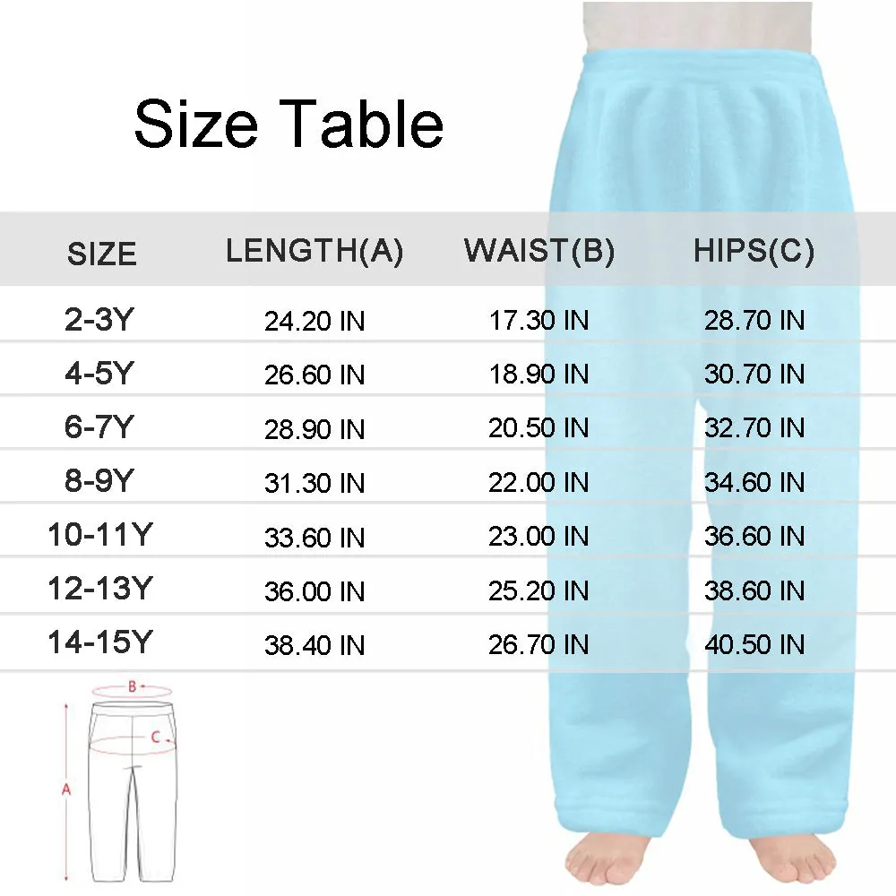 Flannel Pants for 2-15Y Kids-Custom Pet Photo Cute Capibara Pajama Pants 100% Soft Flannel For Winter