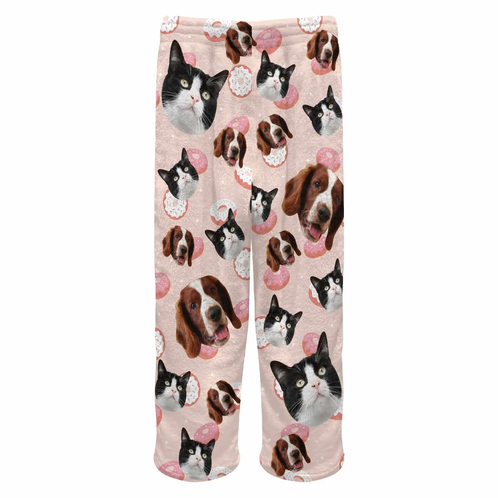 Flannel Pants for 2-15Y Kids-Custom Pet Photo Cute Pet and Me Pajama Pants 100% Soft Flannel For Winter