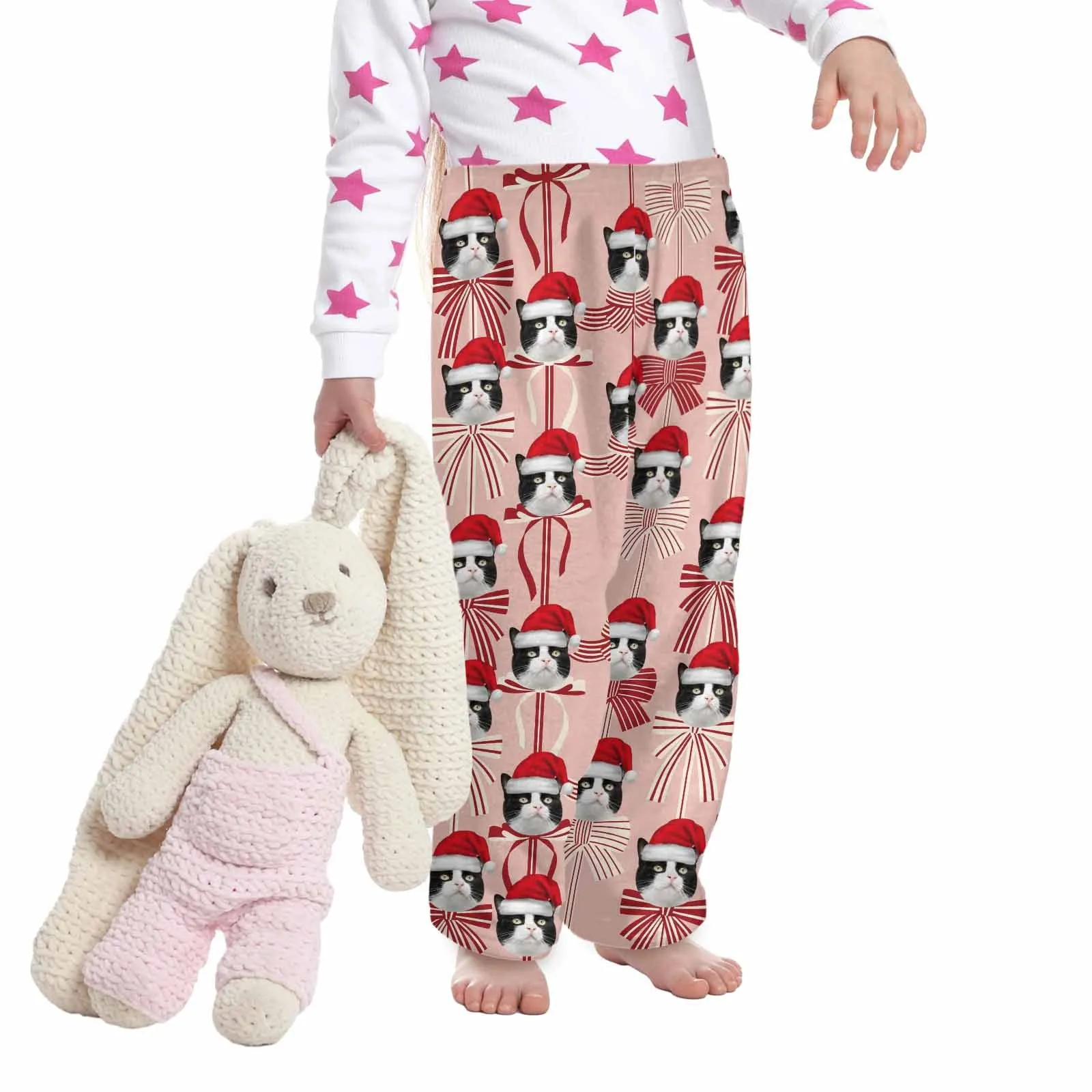 Flannel Pants for 2-15Y Kids-Custom Pet Photo Pajama Pants 100% Soft Flannel For Winter For Christmas