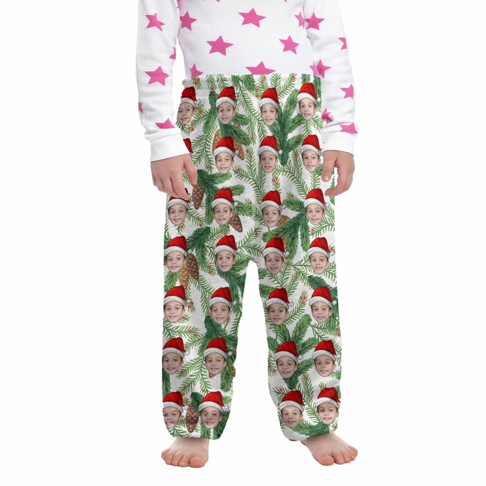 Flannel Pants for 2-15Y Kids-Custom Pet Photo Pajama Pants 100% Soft Flannel For Winter For Christmas