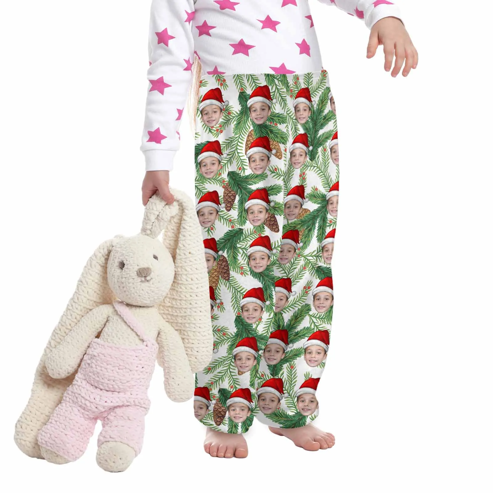 Flannel Pants for 2-15Y Kids-Custom Pet Photo Pajama Pants 100% Soft Flannel For Winter For Christmas