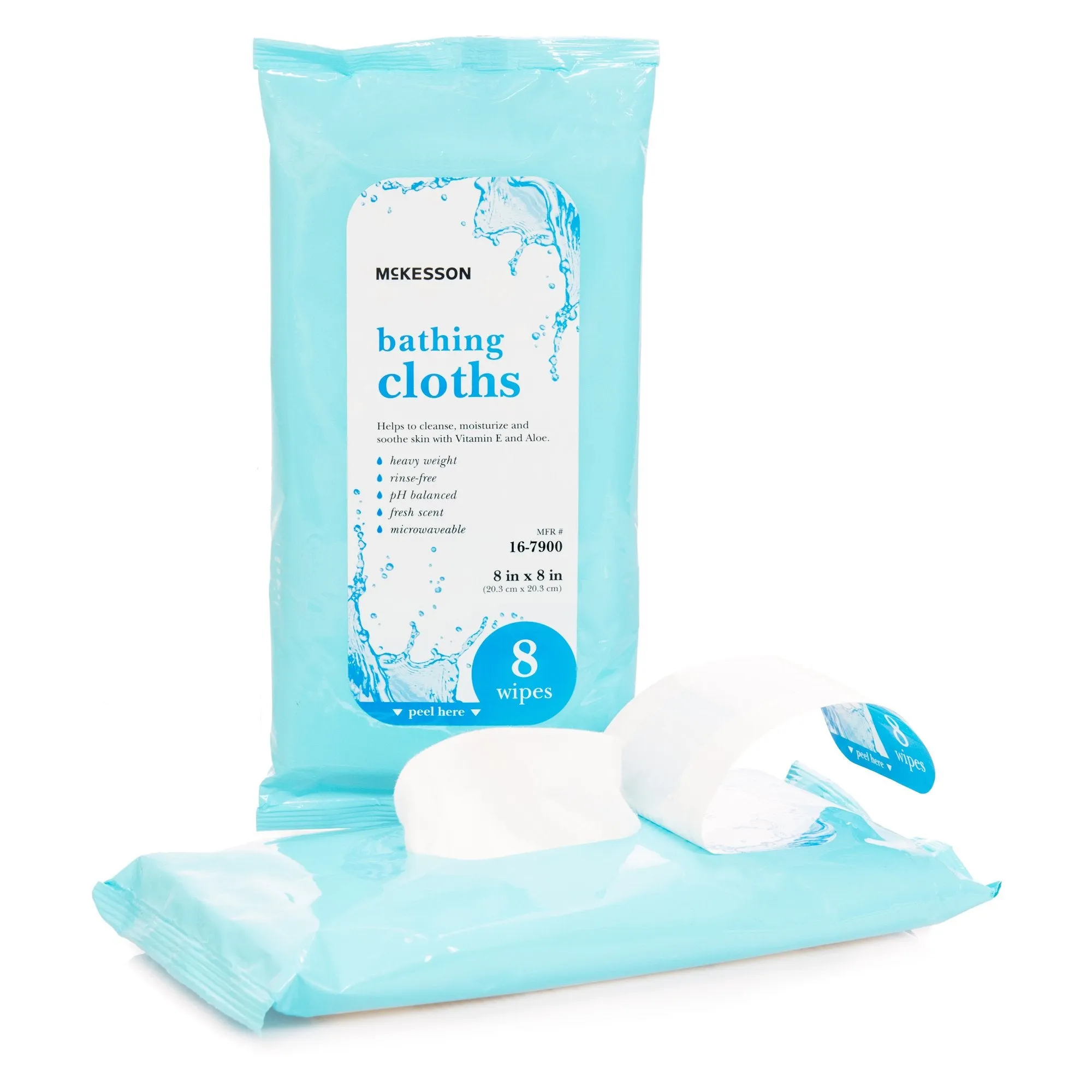 McKesson Scented Rinse-Free Bath Wipe, Soft Pack