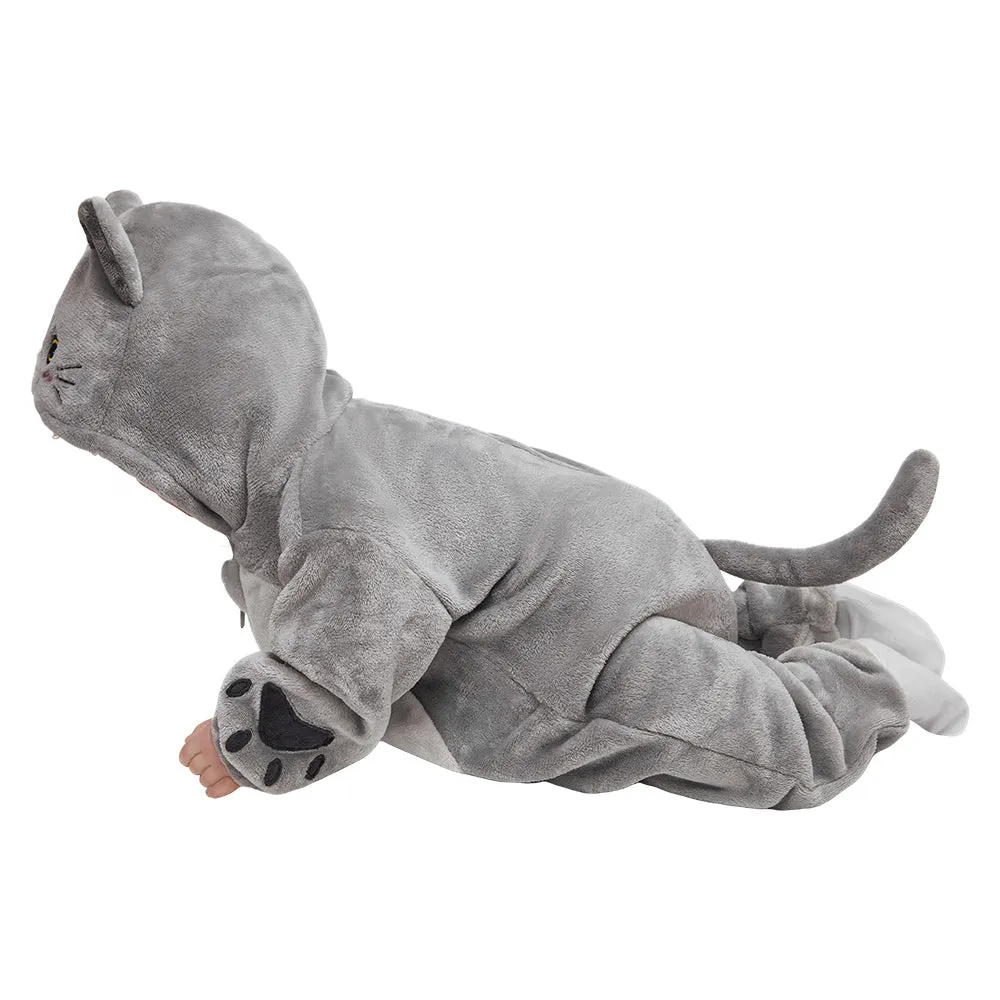 OLAOLA Baby's Cat Animal Onesie Plush Soft Flannel Warm Home Pet Pajamas One-Piece Sleepwear