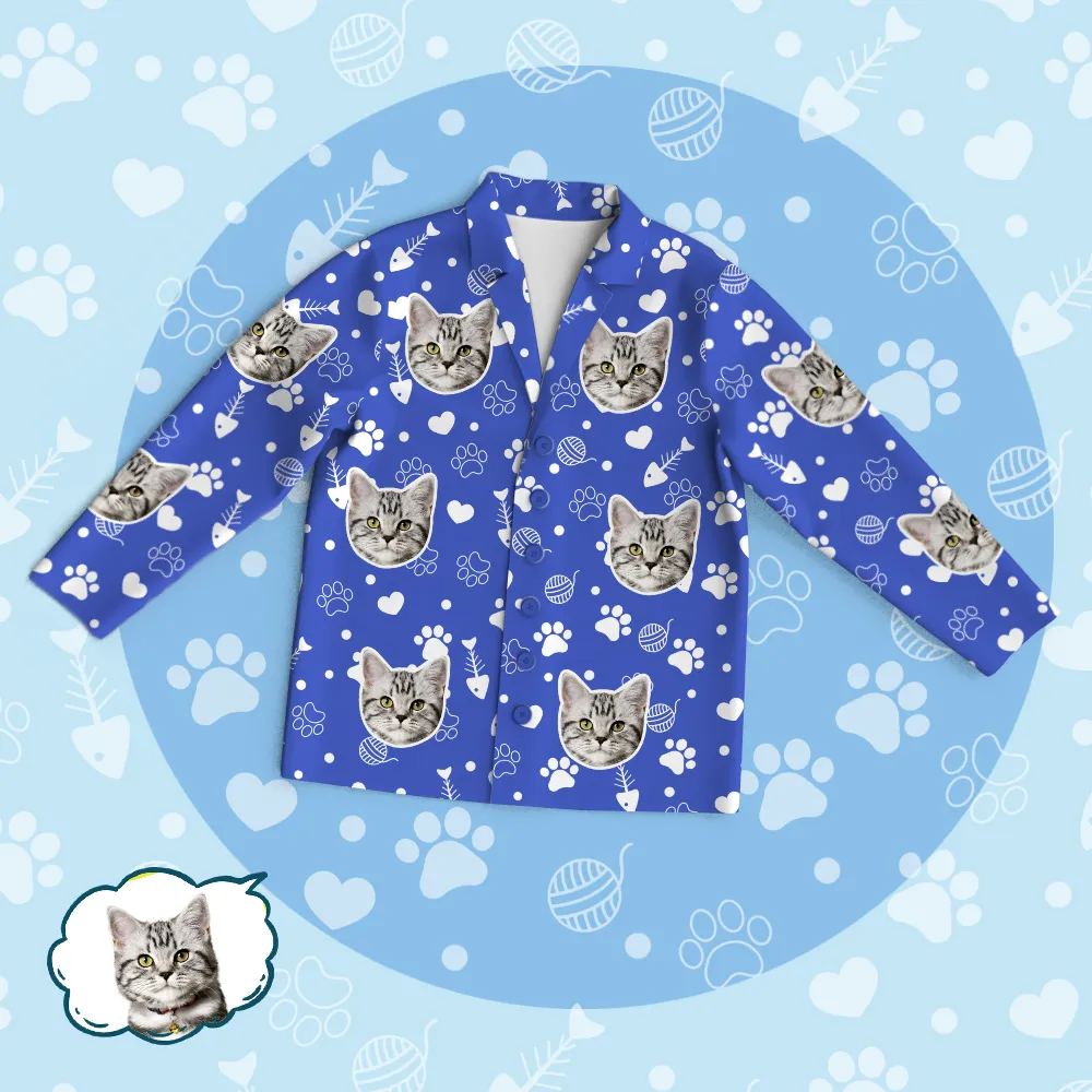 Personalized Pet Photo Pajama Set - Lovely Cat Face