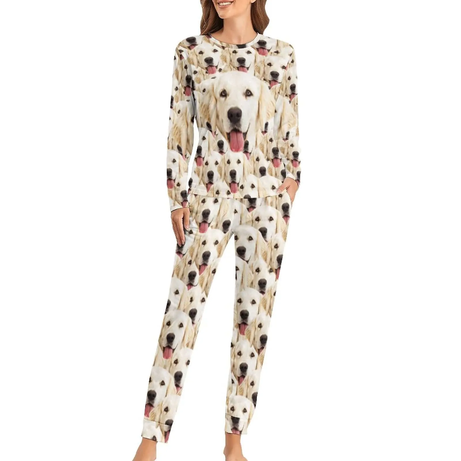 Pet Face Pajama Set with My Lovely Dog Personalized Men's Pajamas Summer Loungewear