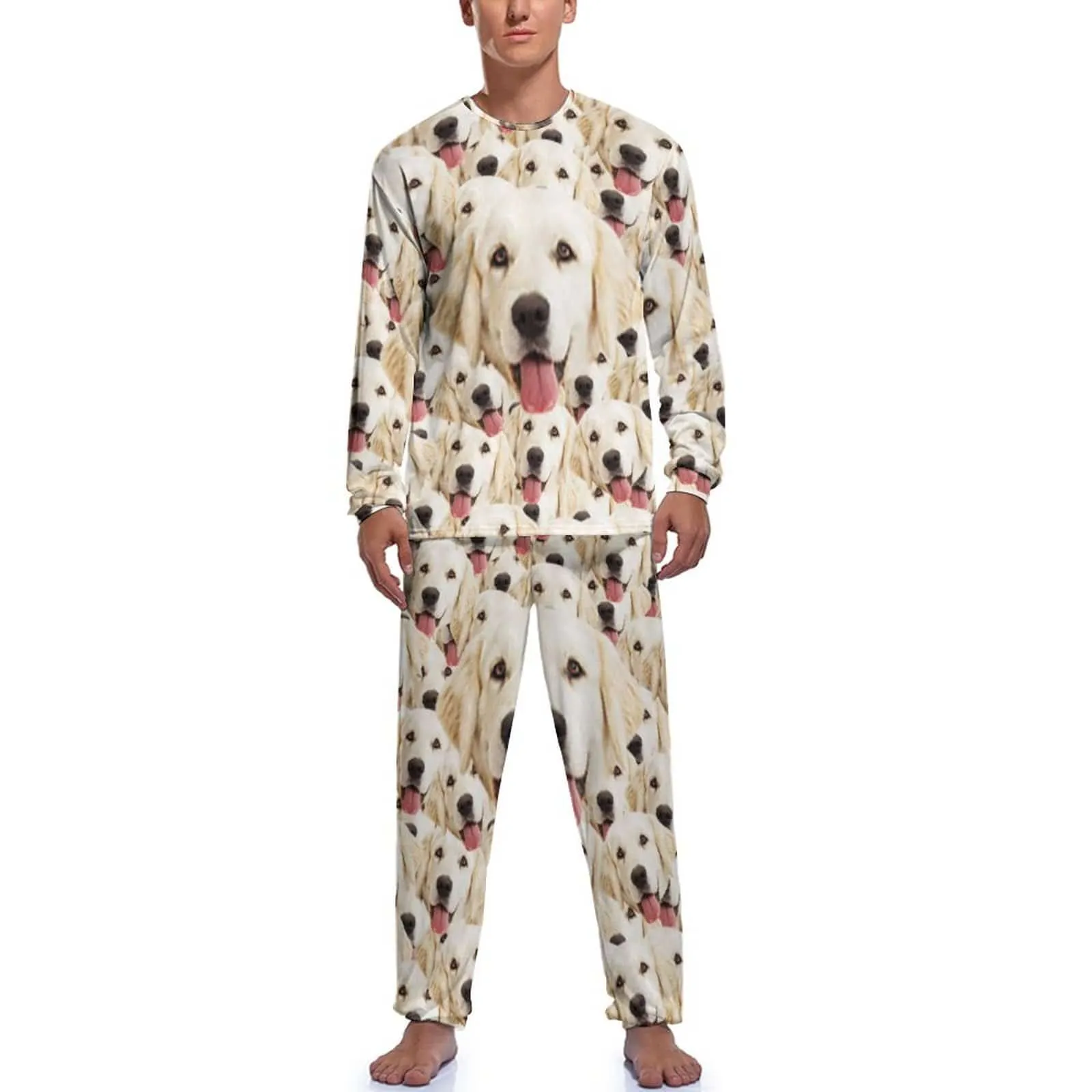 Pet Face Pajama Set with My Lovely Dog Personalized Men's Pajamas Summer Loungewear