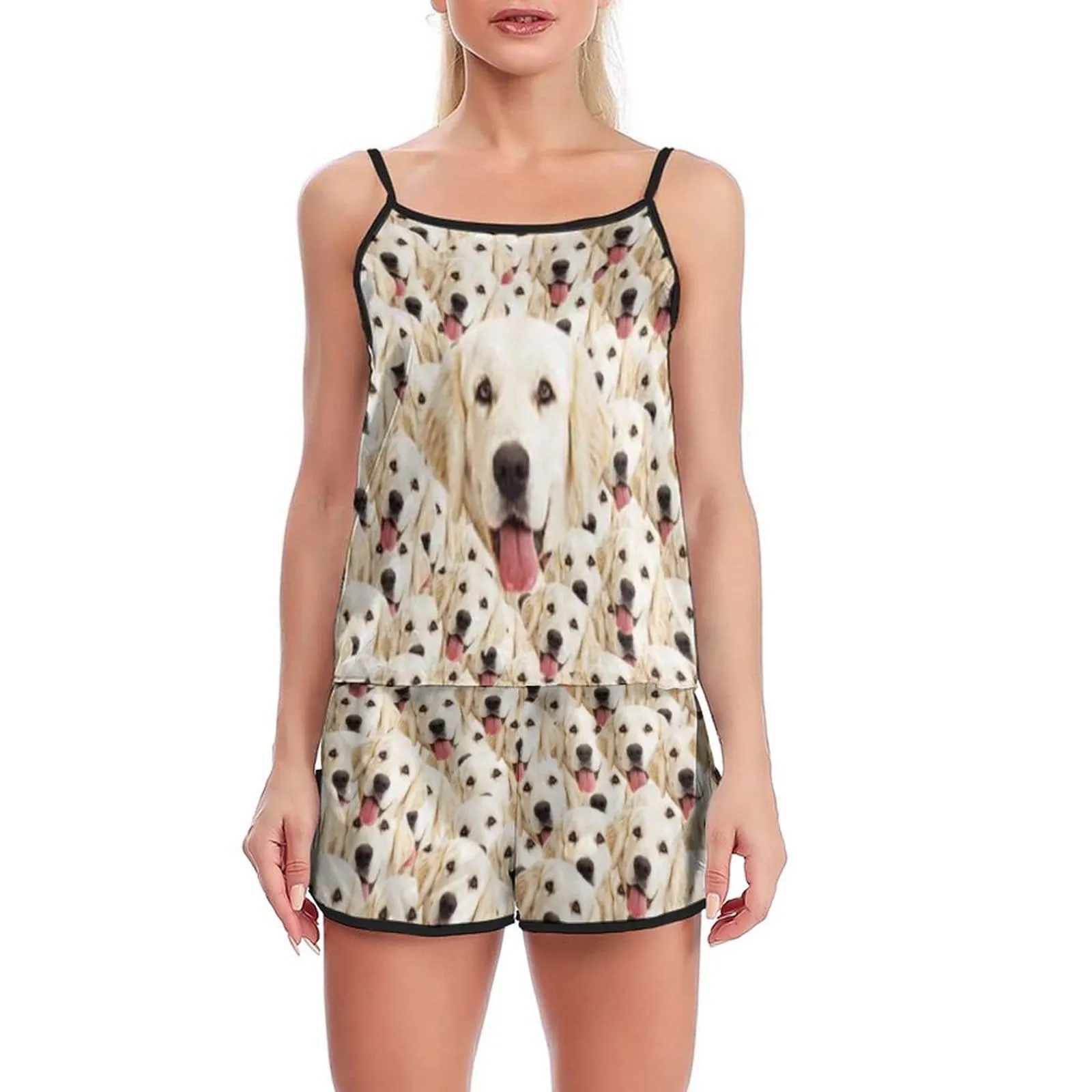 Pet Face Pajama Set with My Lovely Dog Personalized Men's Pajamas Summer Loungewear