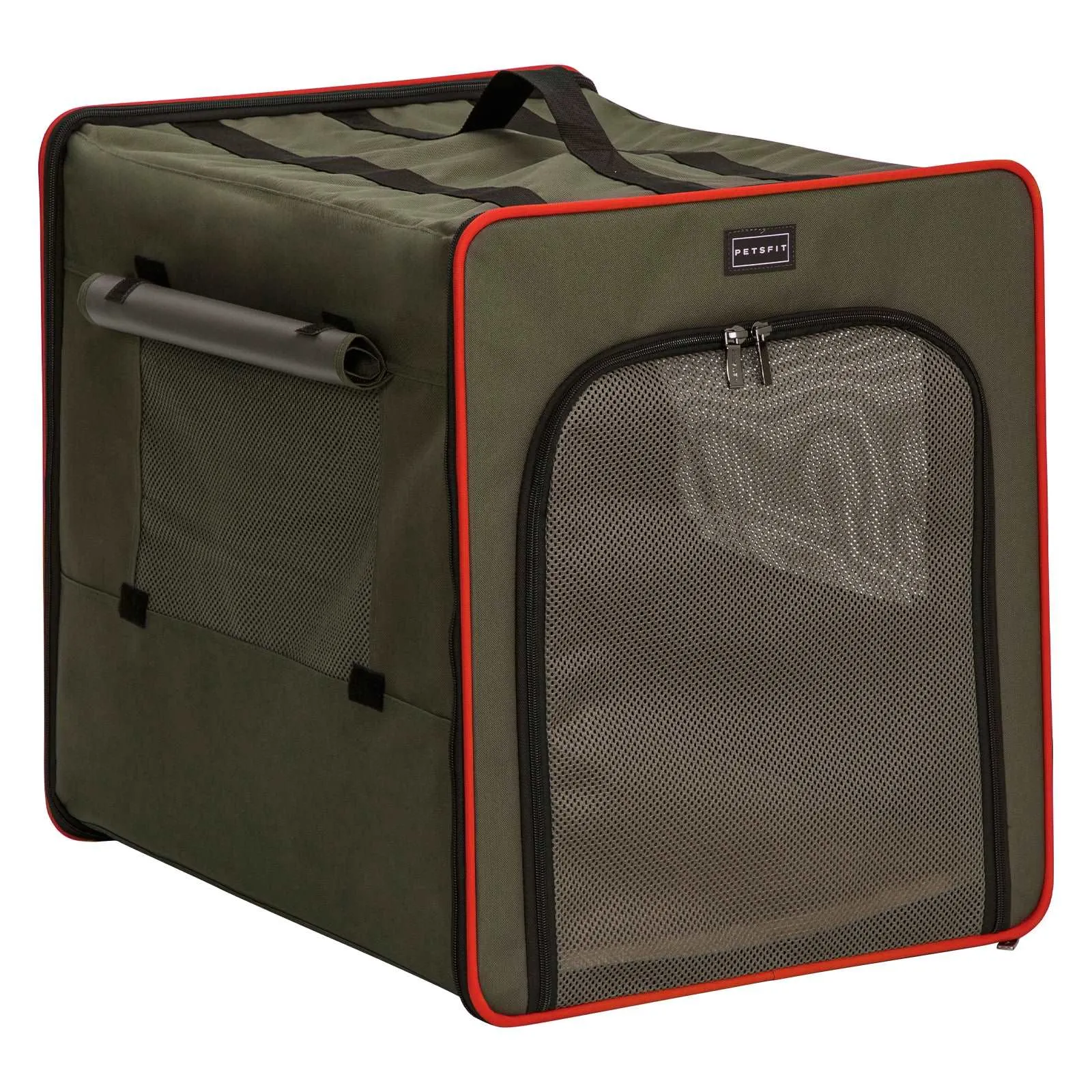 PETSFIT Sturdy Wire Frame Soft Pet Crate Collapsible for Travel