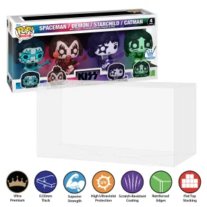 **REPLACED WITH 0.60MM** 4 PACK STANDARD Pop Protectors for Funko (0.50mm thick, UV & Scratch Resistant) 6.25h x 13.5w x 3.5d