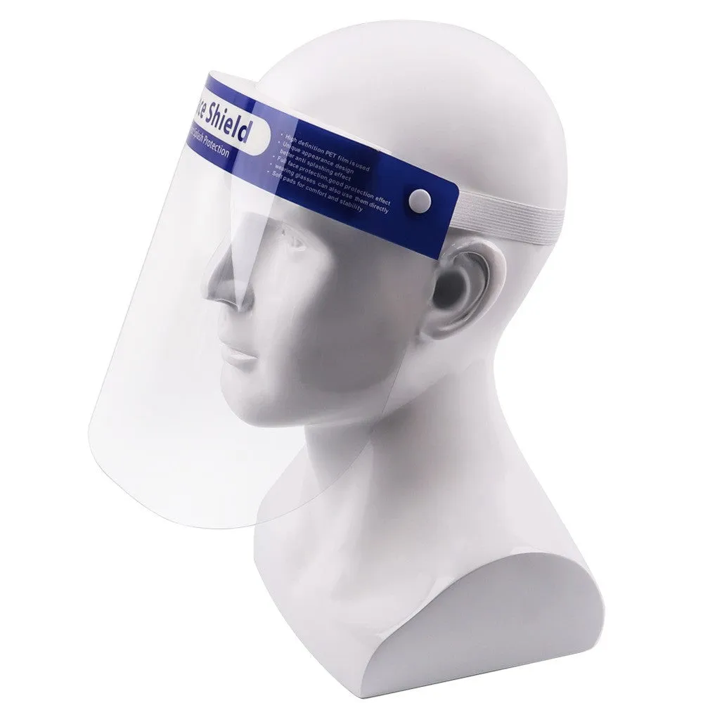 Safety Face Shield 10 PCS Reusable Full Face Transparent Breathable Visor Windproof Dust proof Hat Shield Protect Eyes And Face for Man and Woman