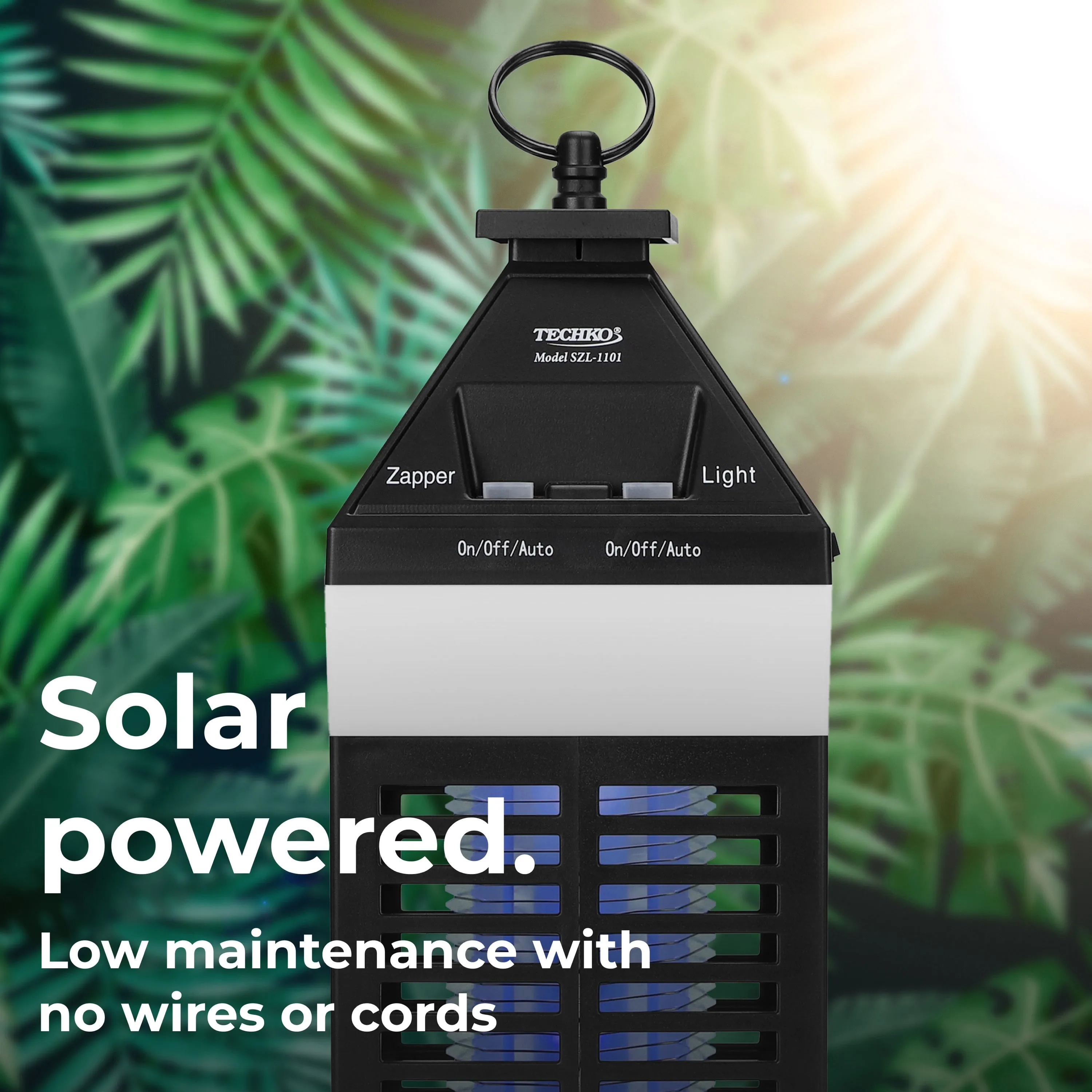 Solar Bug Zapper Lantern with 360º Easy-Clean Brush